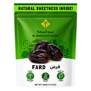 Påse med fard-dadlar, 500 g, mörka dadlar i plastpåse