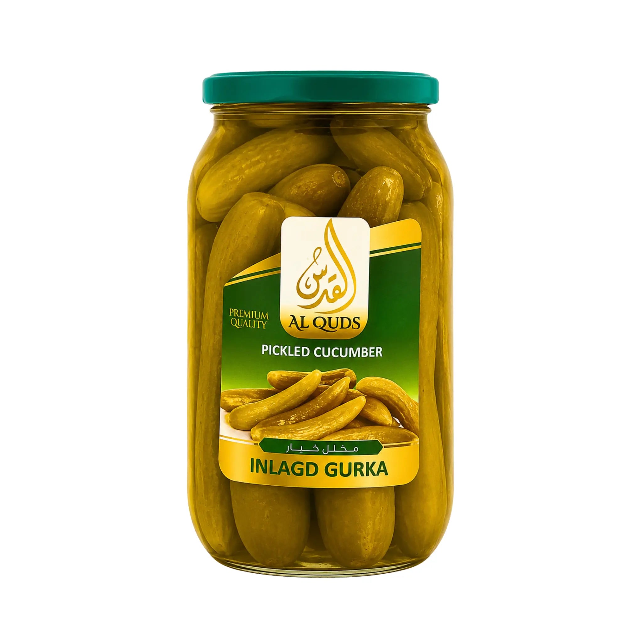 Al Quds inlagd gurka i glasburk med inlagda gurkor, 600 g