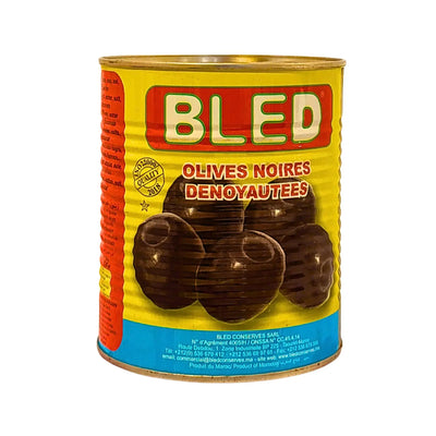 BLED svarta oliver urkärnade 850g