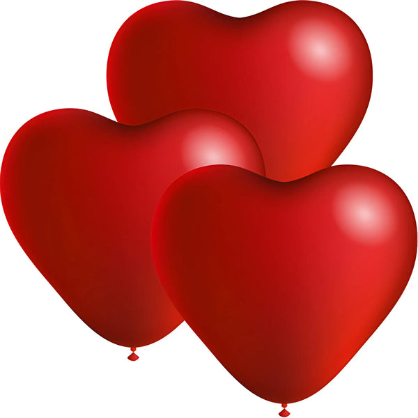 Heart-shaped balloons 3 pcs. 24cm diameter