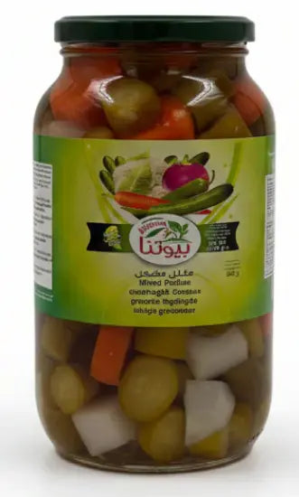 Beutna Mixed Pickles (Inlagda Grönsaker) – Storburk 1050g