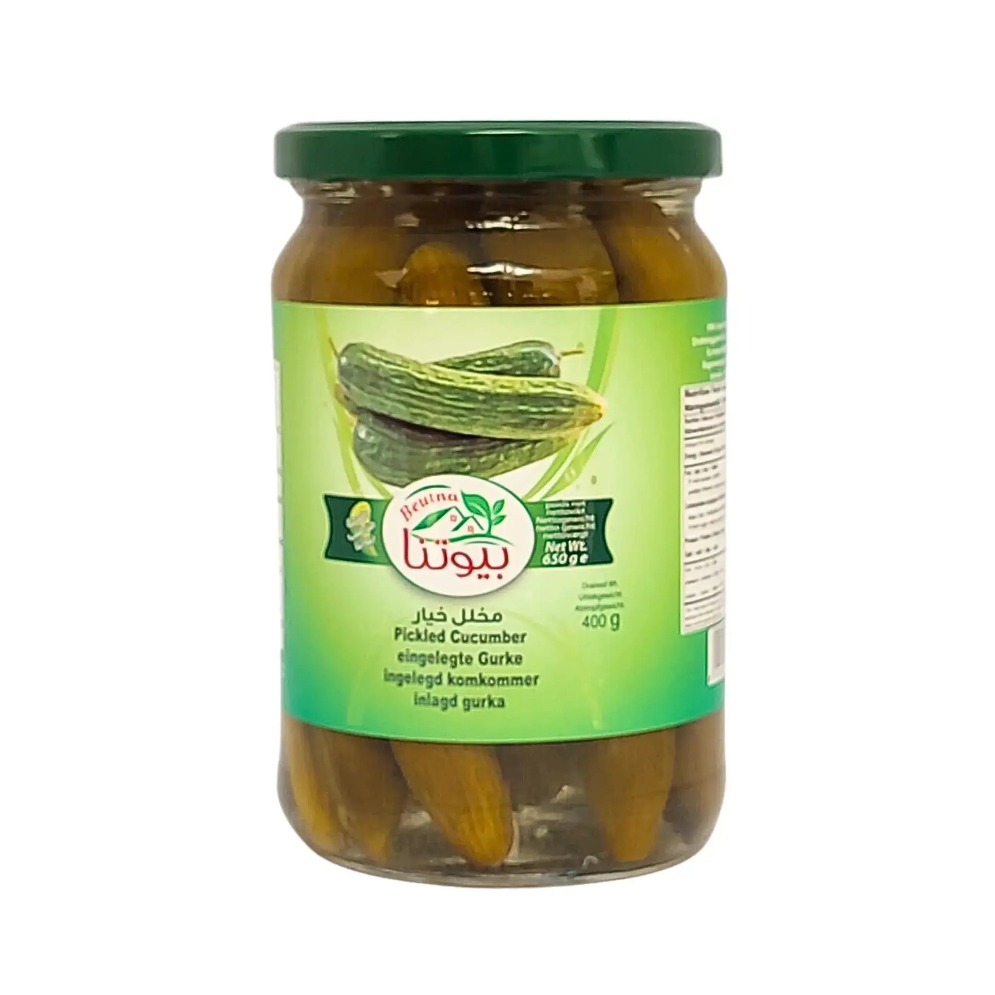 Burk med inlagd gurka 400g, grön etikett, orientaliska delikatesser