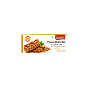 Chheda's Jordnötter Chikki Bar 35g, krispig indisk jordnötsknäck med jaggery på Shirdell.se.
