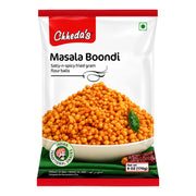 Förpackning av Chheda’s Masala Boondi 170g kryddiga och krispiga indiska kikärtskulor
