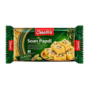 Chheda’s Soan Papdi kardemummagodis i grönt omslag