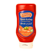 Tomatketchup i plastflaska 570g, orientaliska livsmedel, tydlig blå etikett
