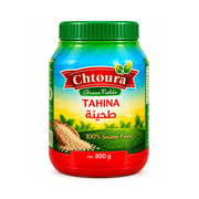Chtoura tahina sesampasta i plastburk med grön lock, 800 g.