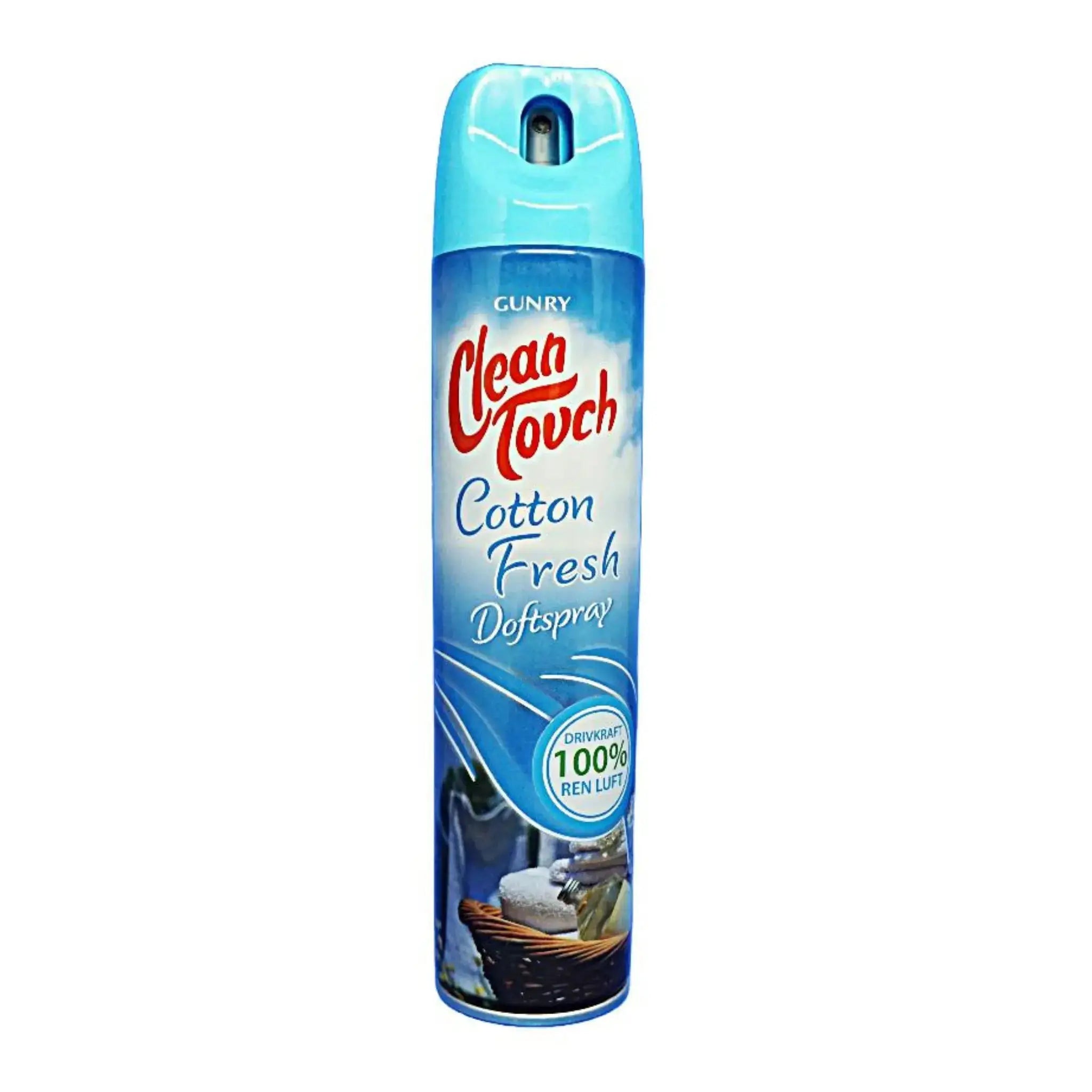 Gunry Clean Touch Cotton Fresh doftspray 240 ml, luftfräschare, blå sprayburk