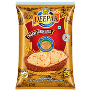Deepak chakkki fresh atta 5 kg, påse med fullkornsvetemjöl, gulbrun