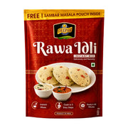 500g förpackning av Deepak Rawa Idli Mix för tillagning av indiska ångkokta mannagrynskakor.