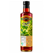 Flaska druvvinäger (330 ml) med etikett och svart kork