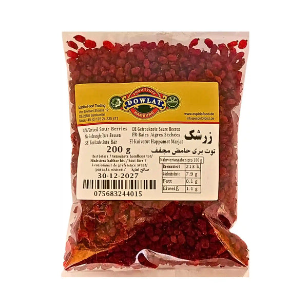 Dowlat Torkade Berberis Zereshk 200g – Smakrik iransk klassiker för mat med karaktär