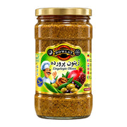 Burk med Dowlat Zeytoon Parvardeh marinerade oliver med valnötter och granatäppelsirap 660g