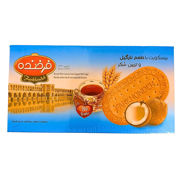 Farkhondeh Iransk Kex med Kokos smak 900g