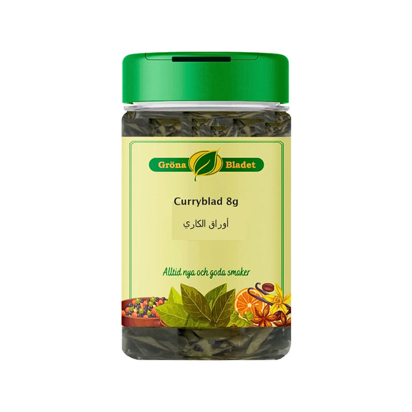 Gröna Bladet Curryblad 8g – Aromatiska torkade curryblad för indisk matlagning