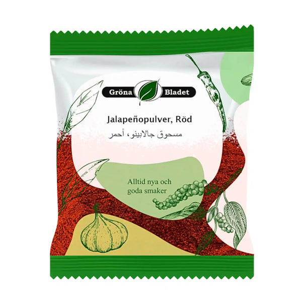Gröna Bladet Rött Jalapeñopulver 40g – Smakrik hetta till all mat
