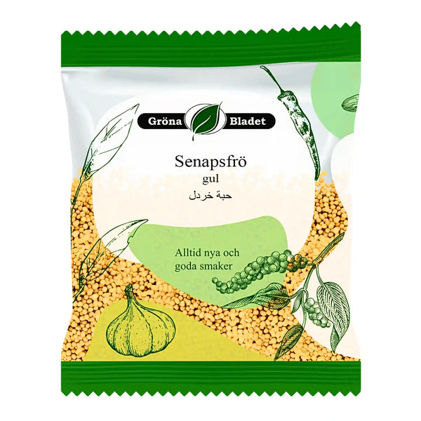 Gröna Bladet Senapsfrö Gul 40g - En klassisk krydda med kraftfull smak!