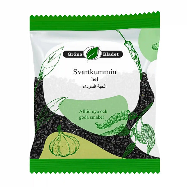 Gröna Bladet Svartkummin, Hel 40g - En oumbärlig krydda för alla matälskare!