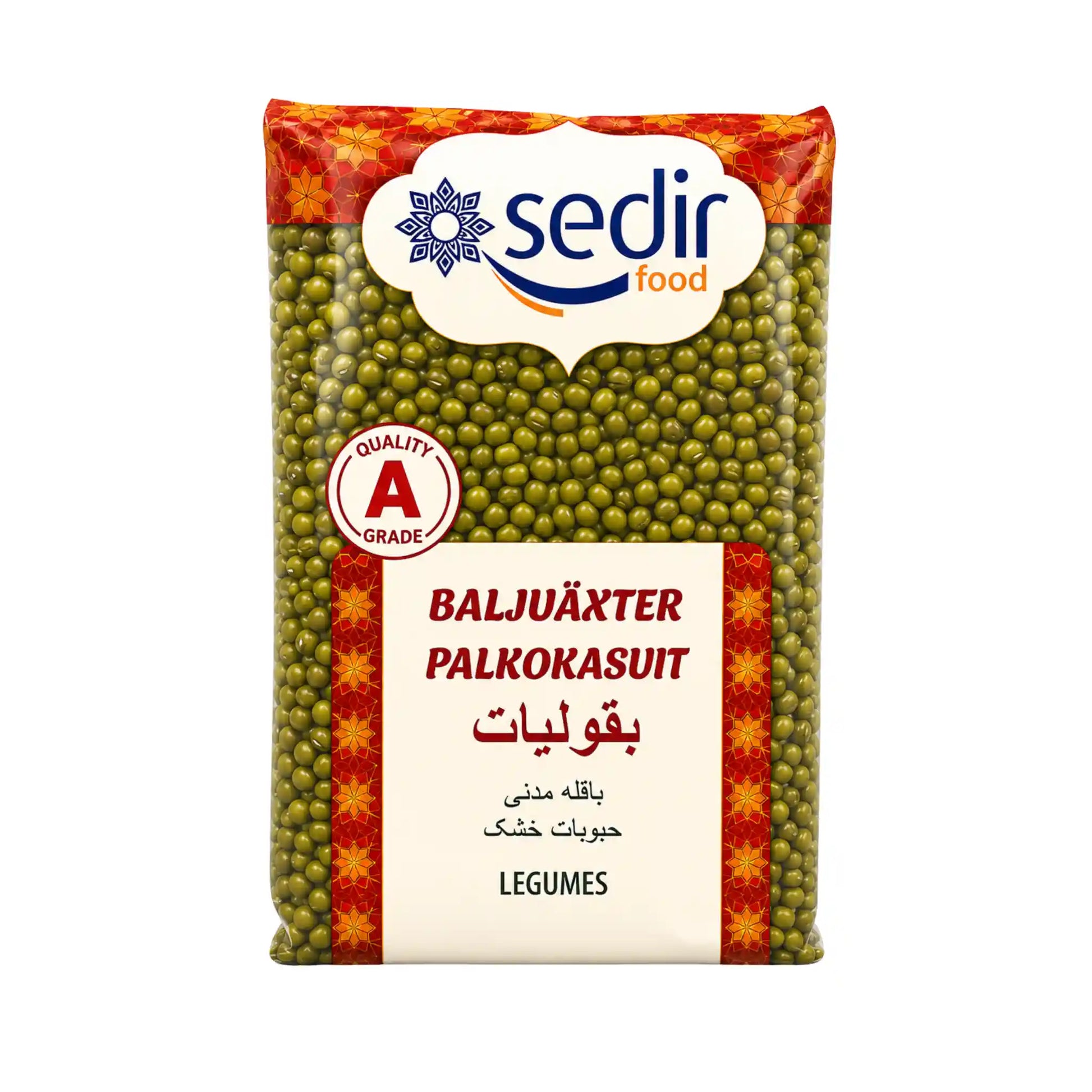 Mungbönor i påse, Sedir Food, hela gröna bönor