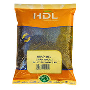 Förpackning med svarta urad-bönor 1 kg, HDL, orientaliska baljväxter.
