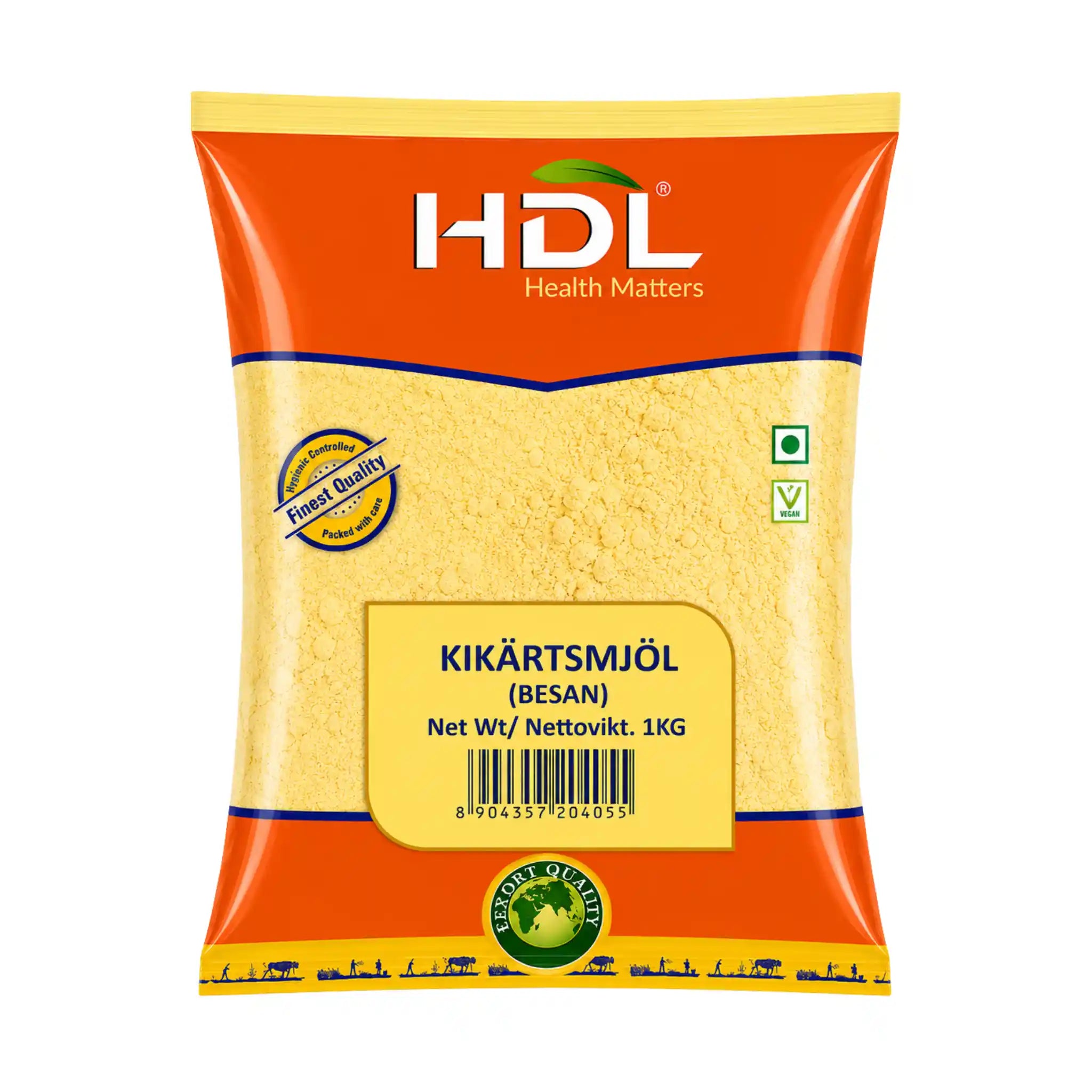 دقيق الحمص (بيسان) من HDL وزن 1 كجم – متعدد الاستخدامات، غني بالمواد المغذية، وطبيعي 100%!