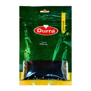Grön Durra-förpackning med svarta nigellafrön 50g, orientaliska kryddor.