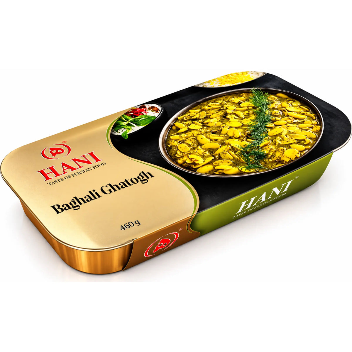 Hani Baghali Ghatogh 460g – förpackning med persisk bön- och dillgryta.