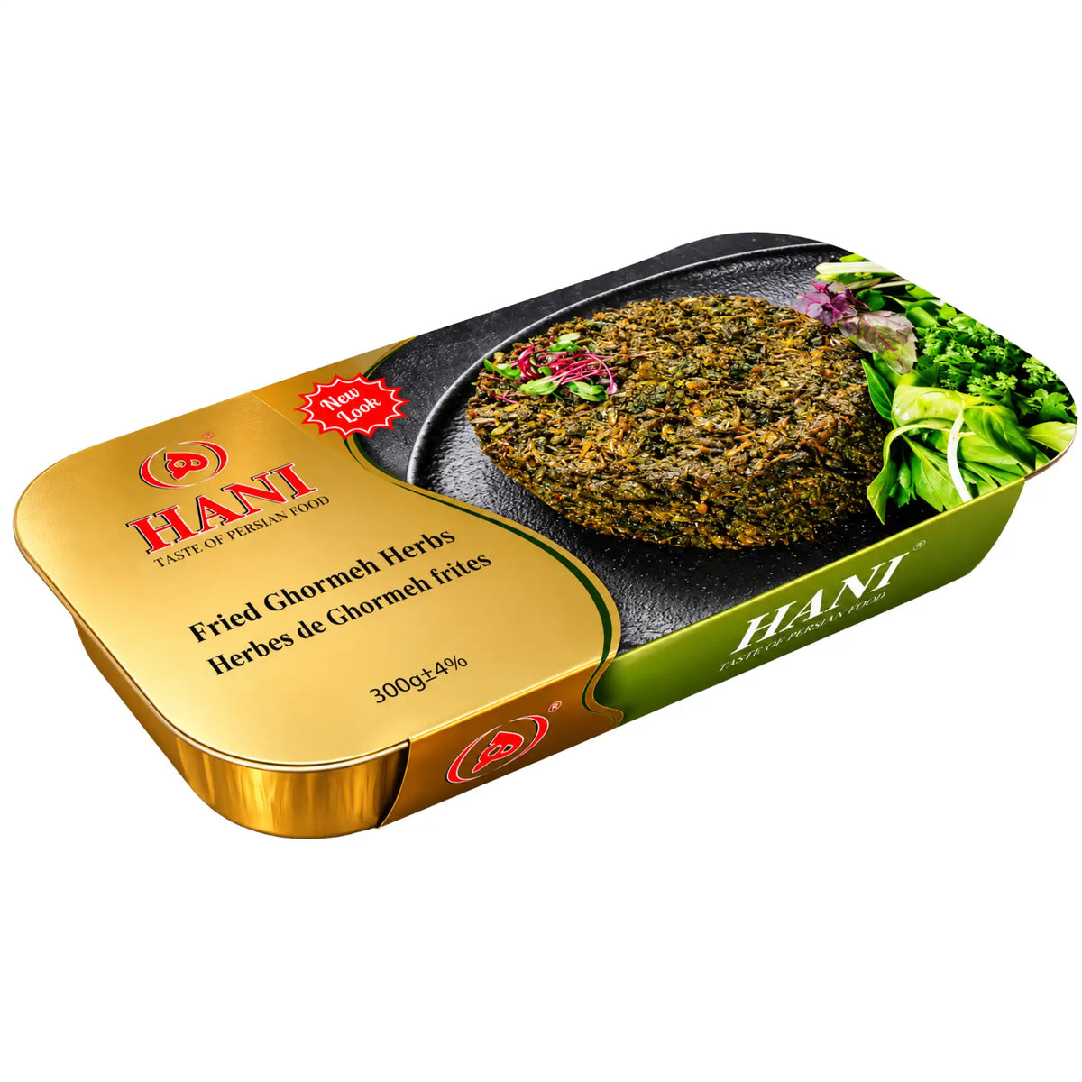 Hani Sabzi Sorkhshode 300g – förpackning med färdigstekta örter för persisk Ghormeh Sabzi.