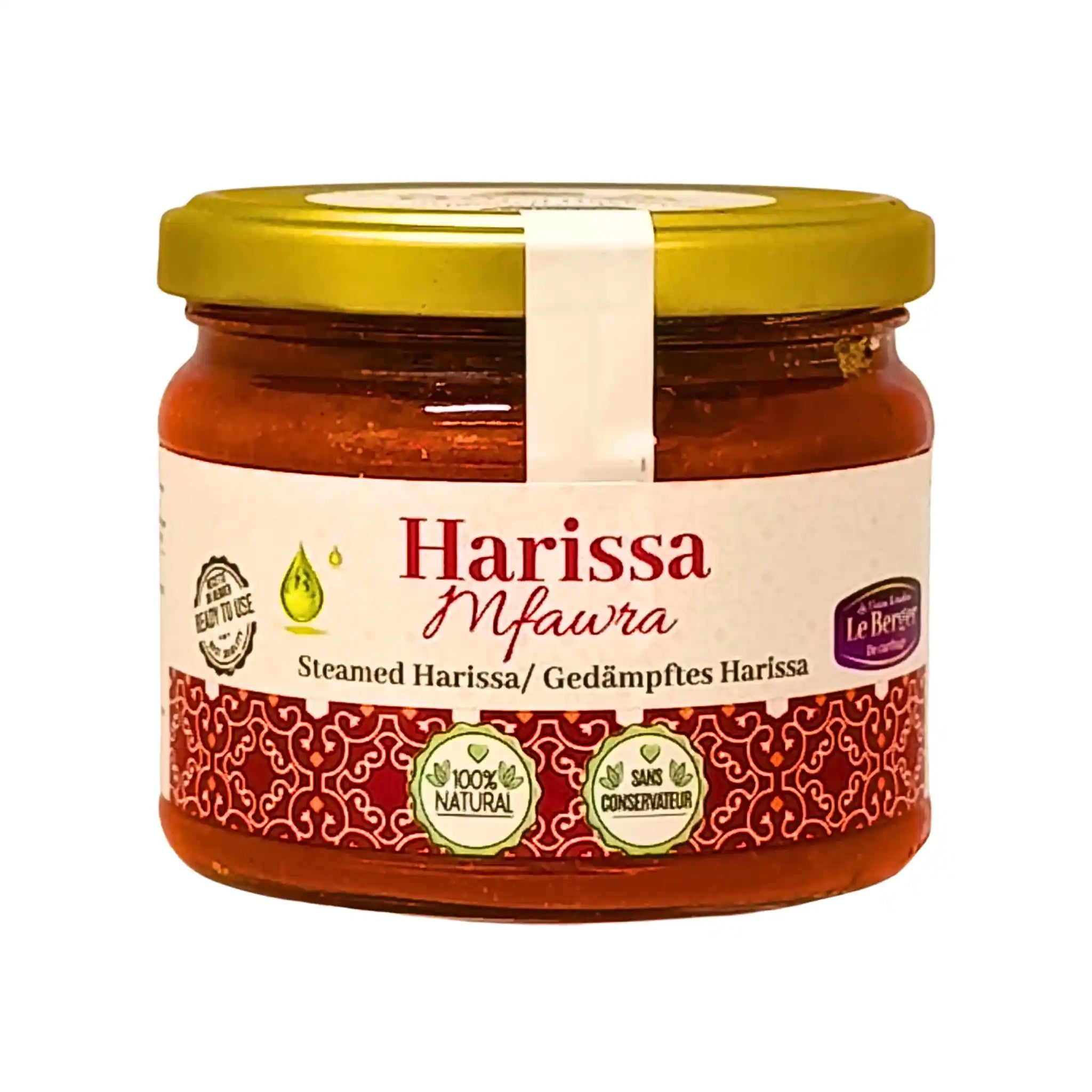 Burk med Harissa Mfawra chili paste, gul lock, orientaliska kryddor, 280g