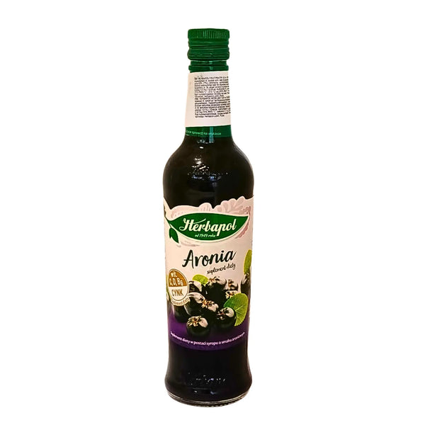 Herbapol Aroniassirap 420ml – Naturlig sirap i glasflaska