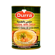 Burk med kikärtsröra hommus med tahini, 370g, orientaliskt livsmedel.