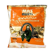 Förpackning med indisk grön kardemumma 125g, MAS Spices, krydda orientaliska rätter.
