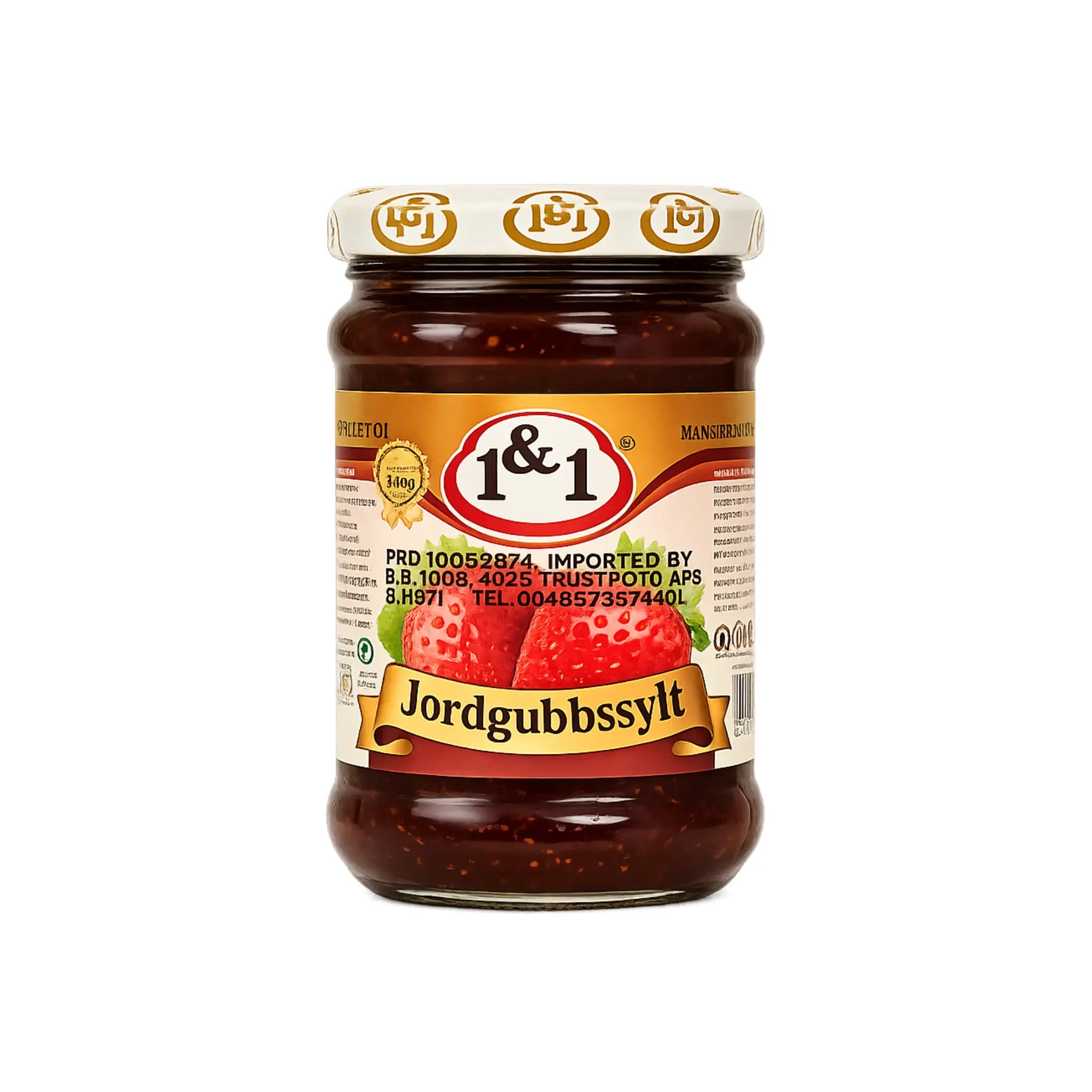 1&1 Jordgubb Marmelad 350g – Söt och Fruktig Njutning