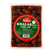 Sofra Khalas dadlar i vakuumförpackning, 1 kg, mörkbruna