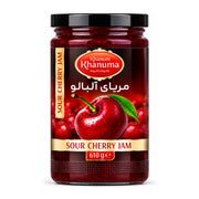 Khanum Khanuma Körsbärsmarmelad (Alo Balo) 610g – Autentisk Iransk Morabba