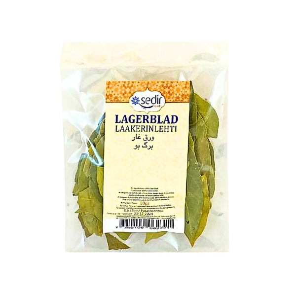 Förpackning med lagerblad 10g Sedir, torkade blad i transparent plastpåse, krydda.