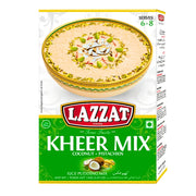 Kheer mix med kokos och pistage, rispuddingsmix i grön förpackning