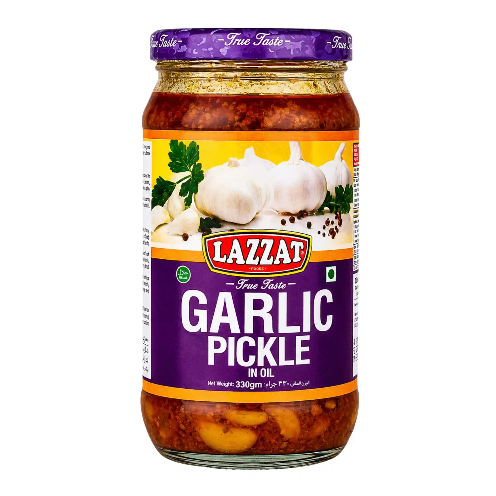 Lazzat vitlöksinläggning i olja i glasburk, 330 g