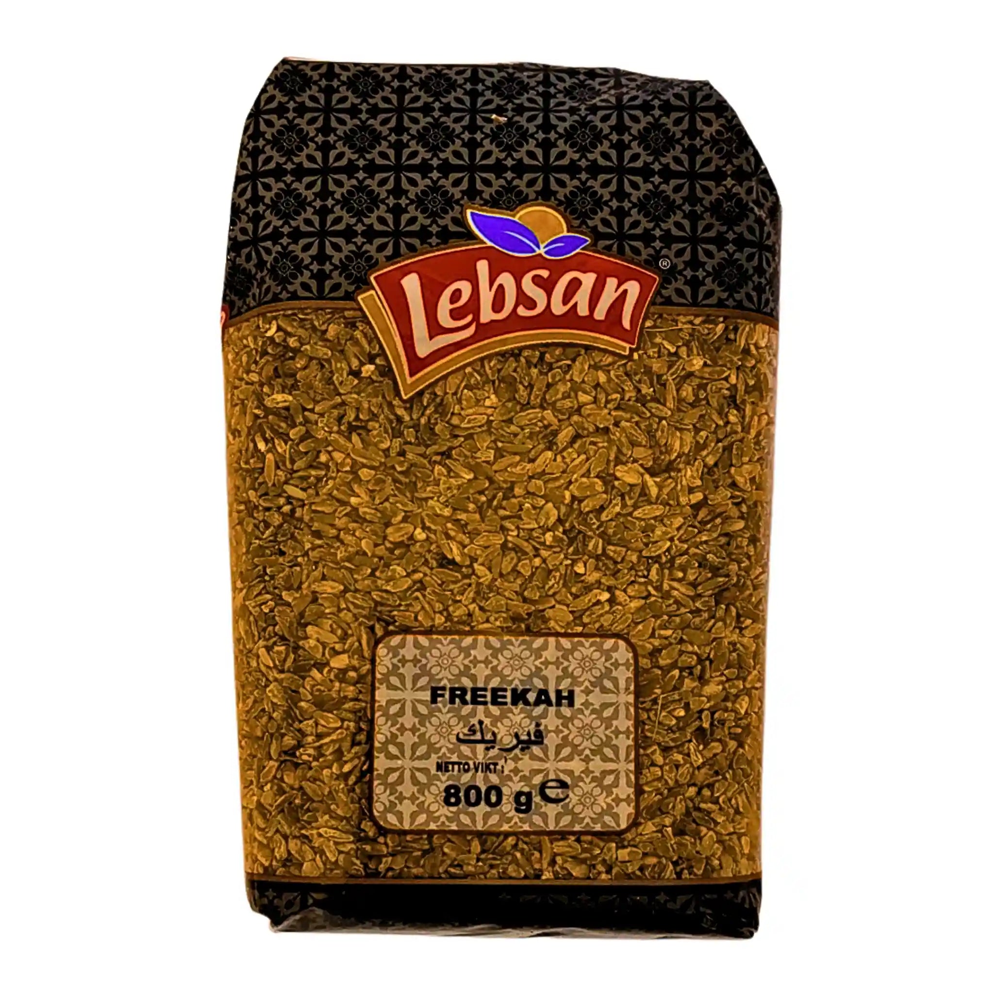 Förpackning Lebsan freekeh 800g, helkorn, orientalisk grynprodukt