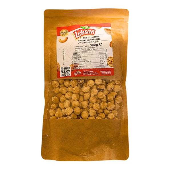 Lebsan Rostade & Skalede Hasselnötter 300g – Krispiga Premium Nötter