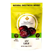 Lulu dadlar i 500g gul förpackning, 100% naturliga, veganska, orientaliska torkade frukter.