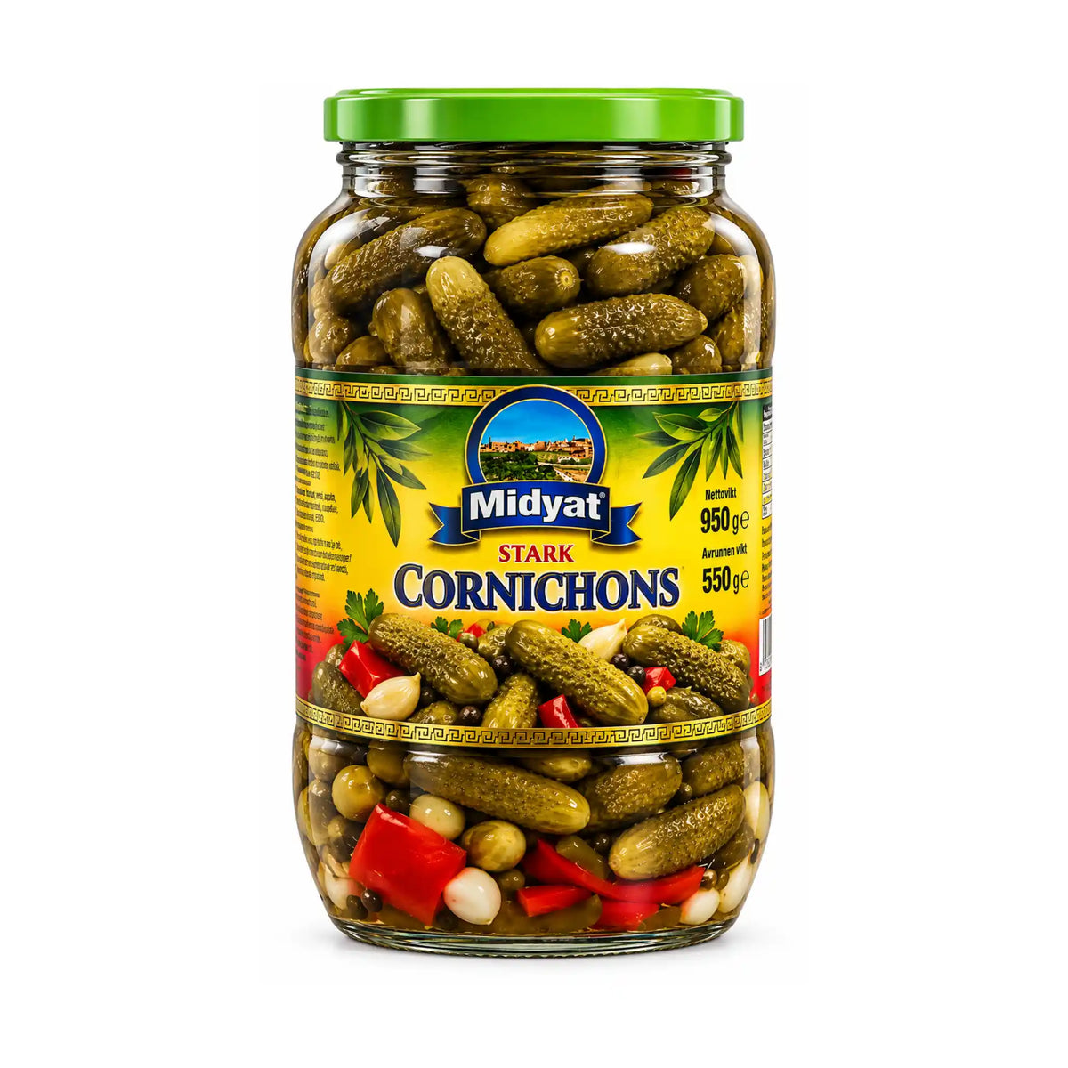 Midyat Cornichons Stark 1kg – Krispiga & Het Inlagda Smågurkor