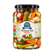 Midyat Pickles Mix PREMIUM 710g glasburk med handplockade krispiga inlagda grönsaker