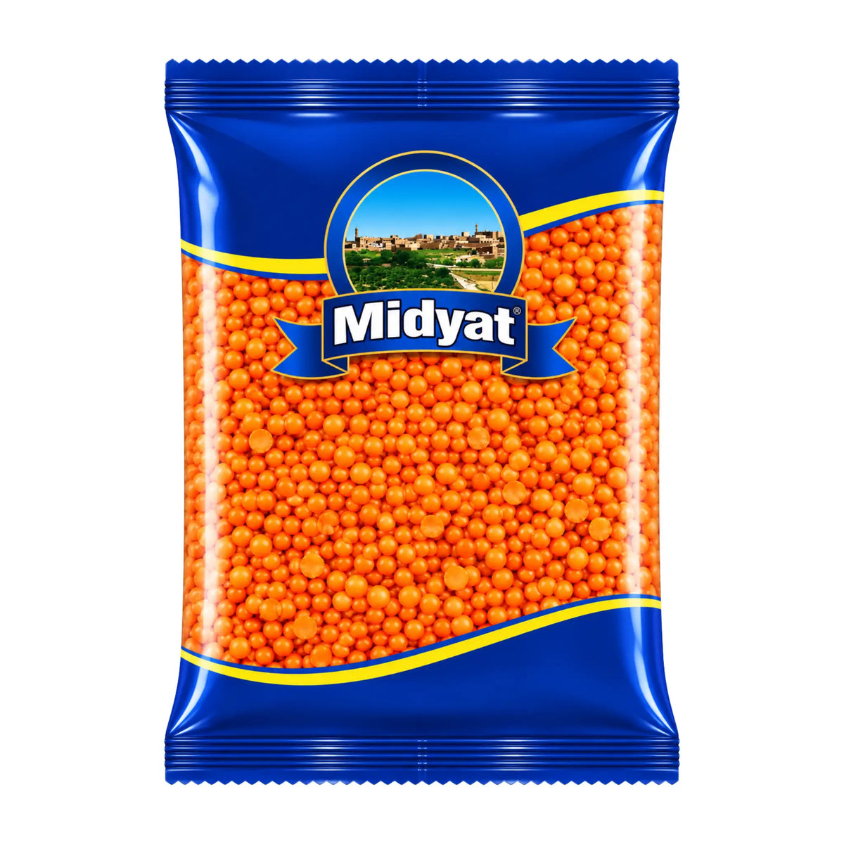 Midyat Röda Linser 800g förpackning med torkade skalade röda linser