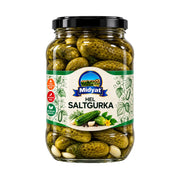 Midyat Hel Saltgurka 710g glasburk med hela krispiga saltgurkor i saltlag