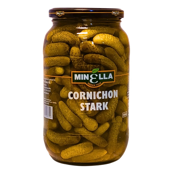 Minella Cornichons Stark 900g – Krispiga Gurkor med Sting