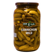 Minella Cornichons Mild 900g – Härligt krispiga delikatessgurkor