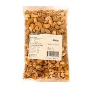 Påse med premium mixade nötter 800g, cashew, mandel, pistage, genomskinlig förpackning