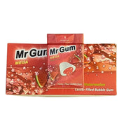 Mr Gum Mega tuggummi med vattenmelonsmak, förpackning med röda och gröna detaljer