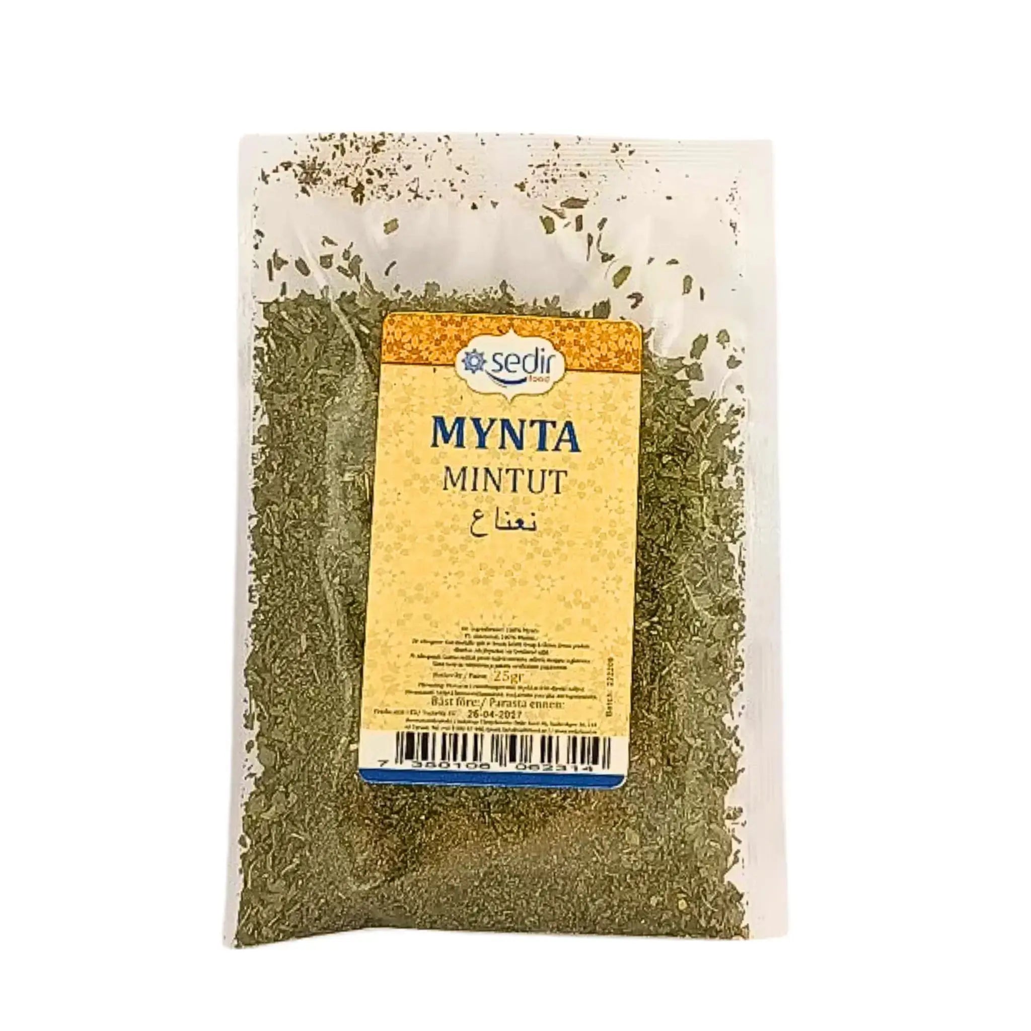 Förpackning med torkad mynta mynta blad, orientaliskt krydda, 35g från Sedir